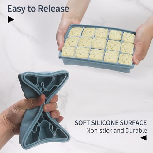 Moldes para congelador de silicona azul 2 pack miniatura 4