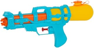 لعبة مسدس ماء صيفي، مسدس 6 طلقات، ازرق واصفر