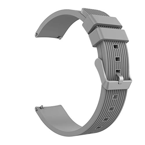 iloft 20mm Sport Silicone Watch Band Wrist Strap Compatible for Samsung Galaxy Watch 42mm / Gear Sports (Grey) (B07P78CK7K) Amazon Price History, Amazon Price Tracker