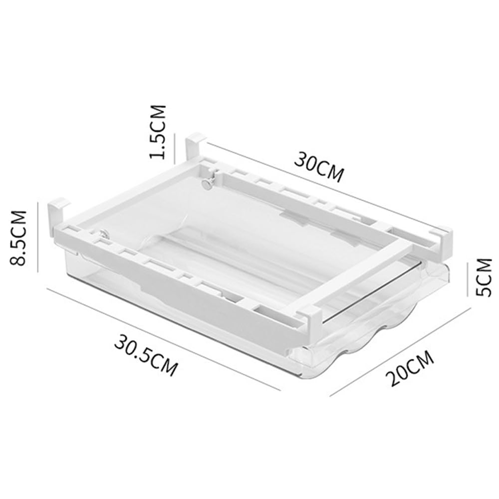Kühlschrank Organizer, Ausziehbare Kühlschrank Schublade Organizer, Kühlschrank Aufbewahrungsbox, Kühlschrankbox Organizer Schublade, Klarer Behälter Lebensmittel Getränke Eier Obst