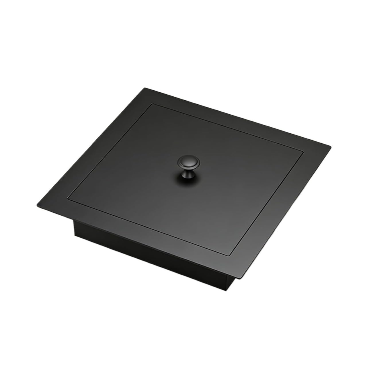 Trash Can Top Bins, Countertop Trash Can Garbage Bin Lid Cover Only Stainless Steel Square Multicolor(Black)