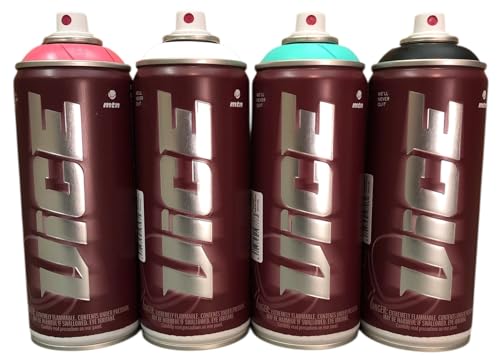 KLAMOTTEN STORE Miami Vice - Lote de 4 botes de spray para graffiti (4 botes de 400 ml, alta presión)