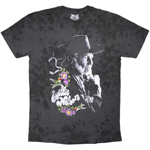Willie Nelson Floral Logo t-shirt le cadeau idéal pour collectionneur et fan de rock