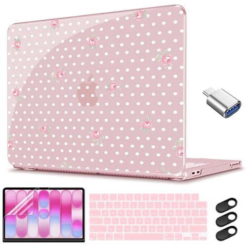 Coque MacBook Neo 13 floral rose un cadeau esthétique idéal pour les filles