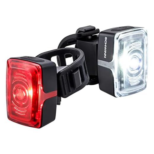 Schwinn LED Bike Light Headlight and Taillight Accessory Set, USB Rechargeable, 75 Foot Beam Distance