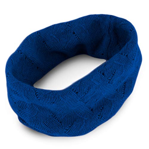 Love Cashmere Women's 100% Cashmere Infinity Scarf Snood - Deep Blue - made in Scotland