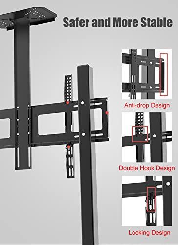 Soporte móvil para TV 40-75 pulgadas con ruedas y almacenamiento miniatura 7