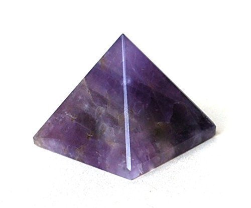 Healing Crystals India P0689 natürlicher Edelstein, spirituelle Pyramide, Energie geladen, 25–30 mm, 1 Stück, Farbe: Violett