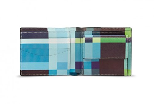 Porte-monnaie homme en cuir élégant pour le café en terrasse, style Remember Zigzag urbain