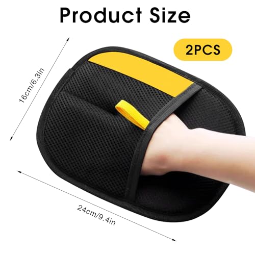 YANINEE 2 Stück Handschuh zur Entfernung Von Tierhaaren, Versatile Double Sided Pet Hair Remover Glove, Tierhaar Tschüss für Katzen & Hunde