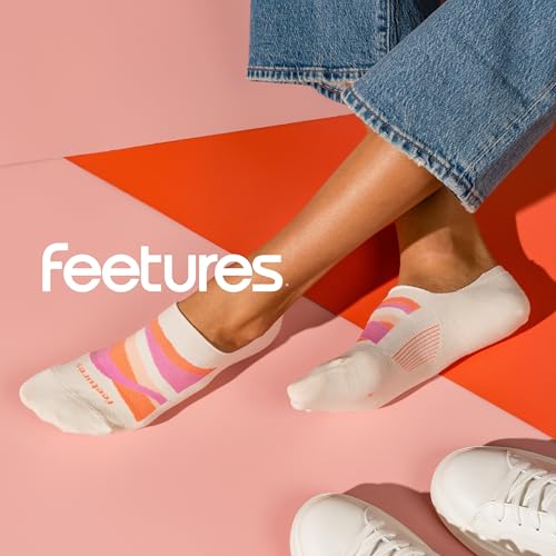 Image of Feetures Everyday Light Cushion Invisible Sock for Men - Anti-Slip Sock Liner with Targeted Compression - (1 Pair)