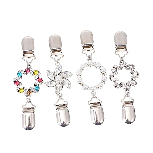 TOGEVAL Alloy Brooch Clips Flower Pattern for Women Girls Fashion Brooches Set for Scarf Accessory and Corsages