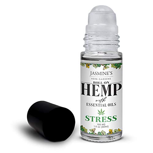 Jasmine’s Herb Garden Stress Relief Essential Oil Blend with Hemp Extract - Roll
