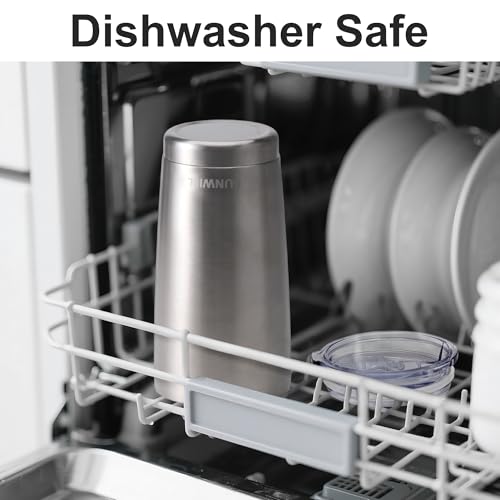 Image of SUNWILL Travel Coffee Tumbler 20 oz, Stainless Steel Mug with Lid, Insulated Cup for Water, Tea, Hot and Cold Drinks, Silver