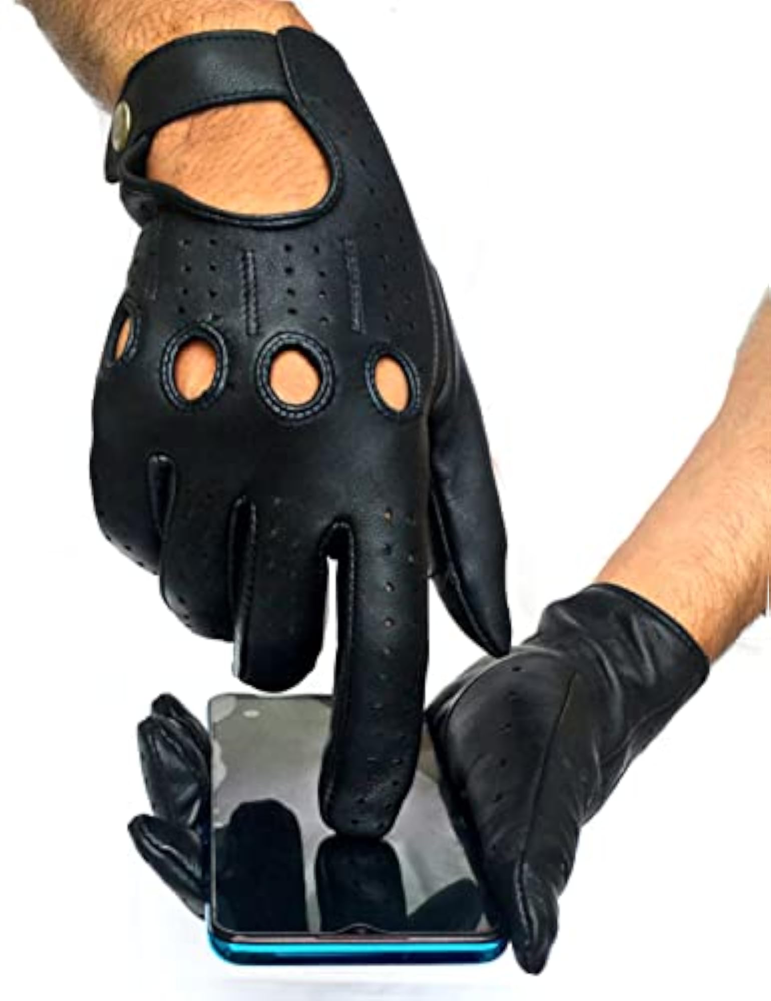 Men's and Women's Leather Cycling Gloves