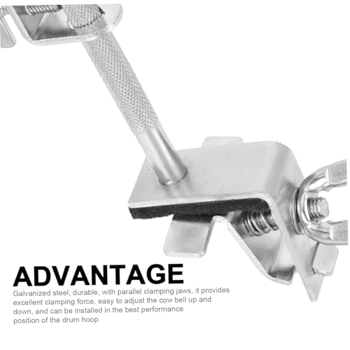 Ipetboom Abrazadera para Cowbell, Soporte Extensor para Batería, Clip de Montaje para Instrumentos de Percusión miniatura 3