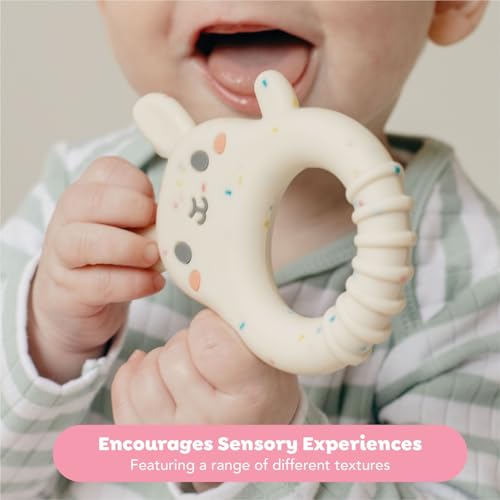 Image of Tiger Tribe Baby Silicone Teether - Bunny Shape, BPA-Free, Soft Relief for Teething, Sensory Toy for Newborns and Infants 0-18 Months