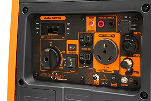 WEN DF451i Super Quiet 4500-Watt Electric Start Dual Fuel RV-Ready Portable Inverter Generator with Fuel Shut-Off - Image 4