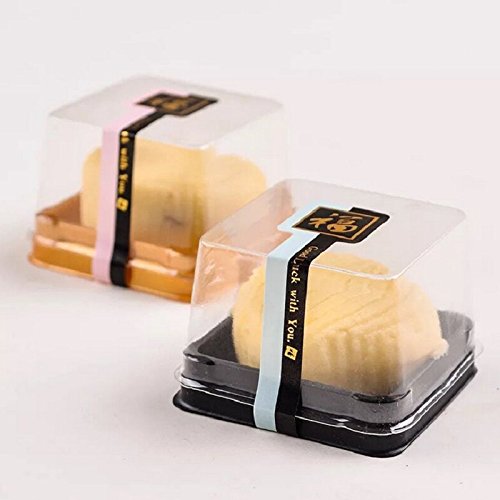 50 Stück Mini-Kuchendosen Mit Deckel – 5,1 Cm Durchmesser, Transparent, Aus Kunststoff, Für Cupcakes & Süßigkeiten