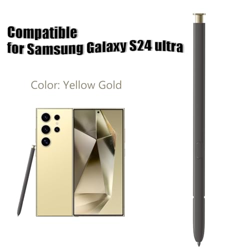 Image of S24 Ultra S Pen Replacement for Samsung Galaxy S24 Ultra Stylus,Yellow Gold | Galaxy S24 Ultra S Pen,S24 Ultra Pen,WithoutBluetooth,4096 Levels of Pressure Sensitivity,US Version