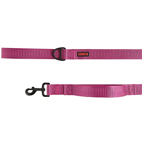 KONG Max HD Traffic Handle Ultra Durable Quick Control Leash 6' (Pink)