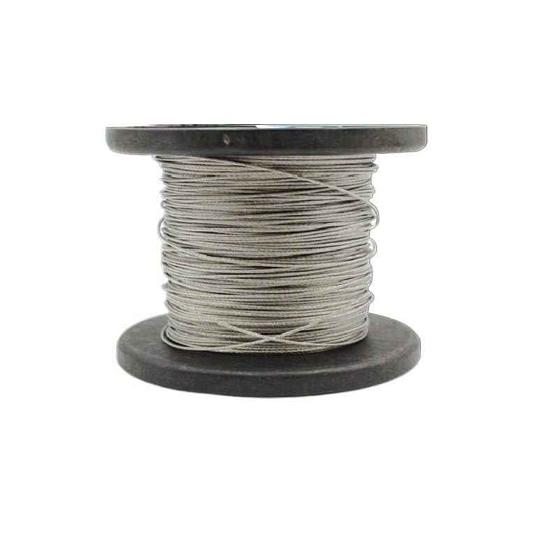 Fune Metallica 50 M/100 M in Acciaio Inox 304 Fune Morbida Pesca Cavo di Sollevamento 7 * 7 Stendibiancheria 1mm/1.5mm/2mm Corda Metallica 873 (Size : 100m, Color : Diameter 0.8mm)