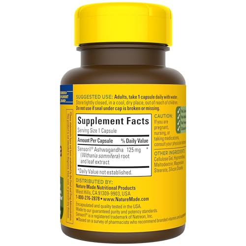 Nature Made Ashwagandha Tablet 60 Count