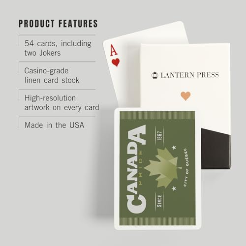Baraja Póker Quebec Canada Pride 52 Cartas Tamaño Poker miniatura 3