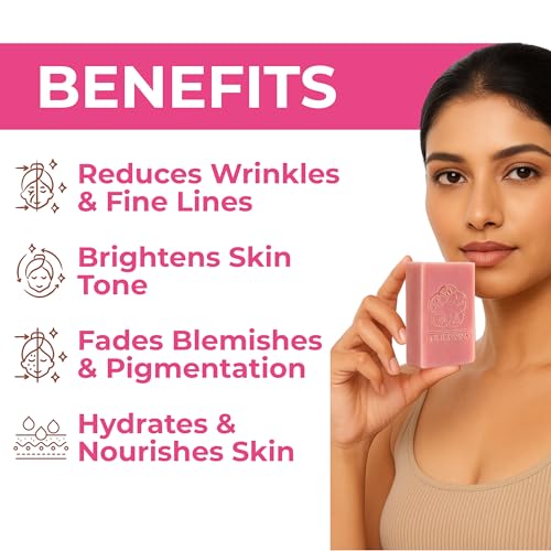 Image of Aromatherapy Anti-Aging & Skin Brightening Soap | Geranium, Manjistha & Liquorice | Paraben & SLS Free Luxury Ayurvedic Natural Bar, Grade 1 BIS | Face & Body (Pack of 1)