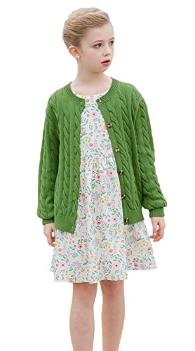 SMILING PINKER Chunky Cable Knit Cardigan Sweater
