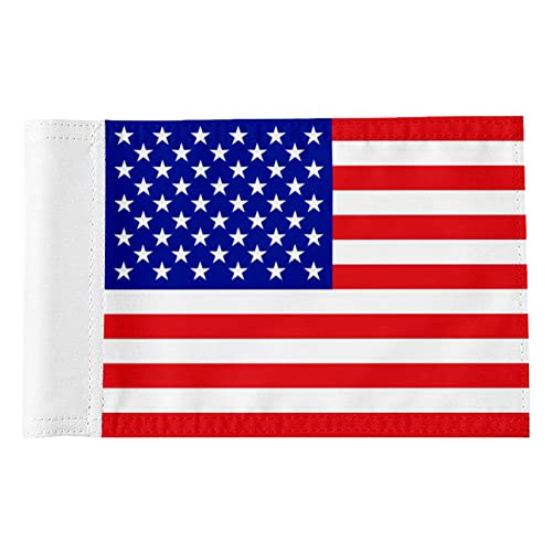 Standard Golf Flag Double Side American Golf Pin Flag Practic Putting Green Golf Flag For Backyard Garden Double-Sewn 600D Nylon Miniature Pin Flag Regulation Tube Flag 8"L x 6"H