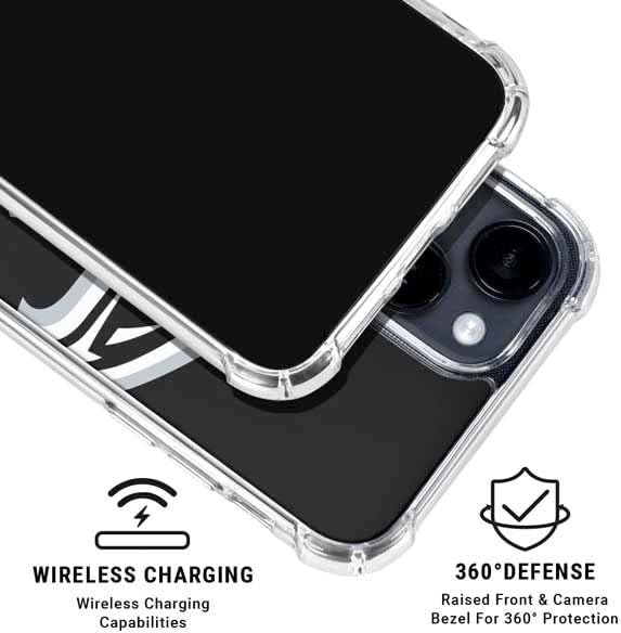 Skinit Clear Phone Case Compatible with iPhone 15 - Officially Licensed NFL Atlanta Falcons Large Logo Design