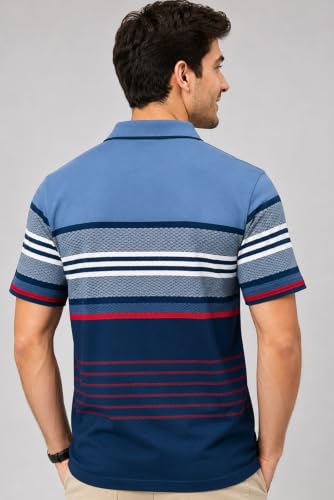 Image of SANE ORIGINALS Polo T-Shirt for Men with Pocket || Striped Polo for Men
