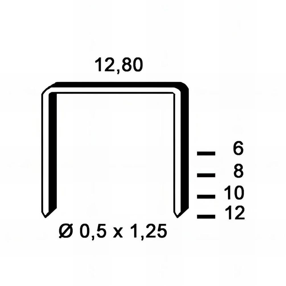10.000 punti metallici zincati Ad-08-12.3x8x0.58x1.02 mm - D-Work