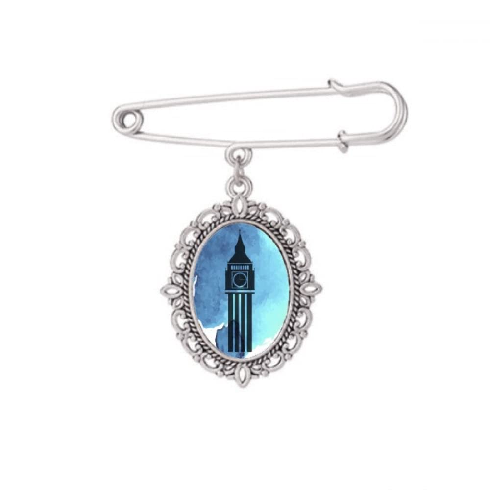 no/noBig Ben London England Britain UK Brooch Pin Dress Shirt Shawl Clips