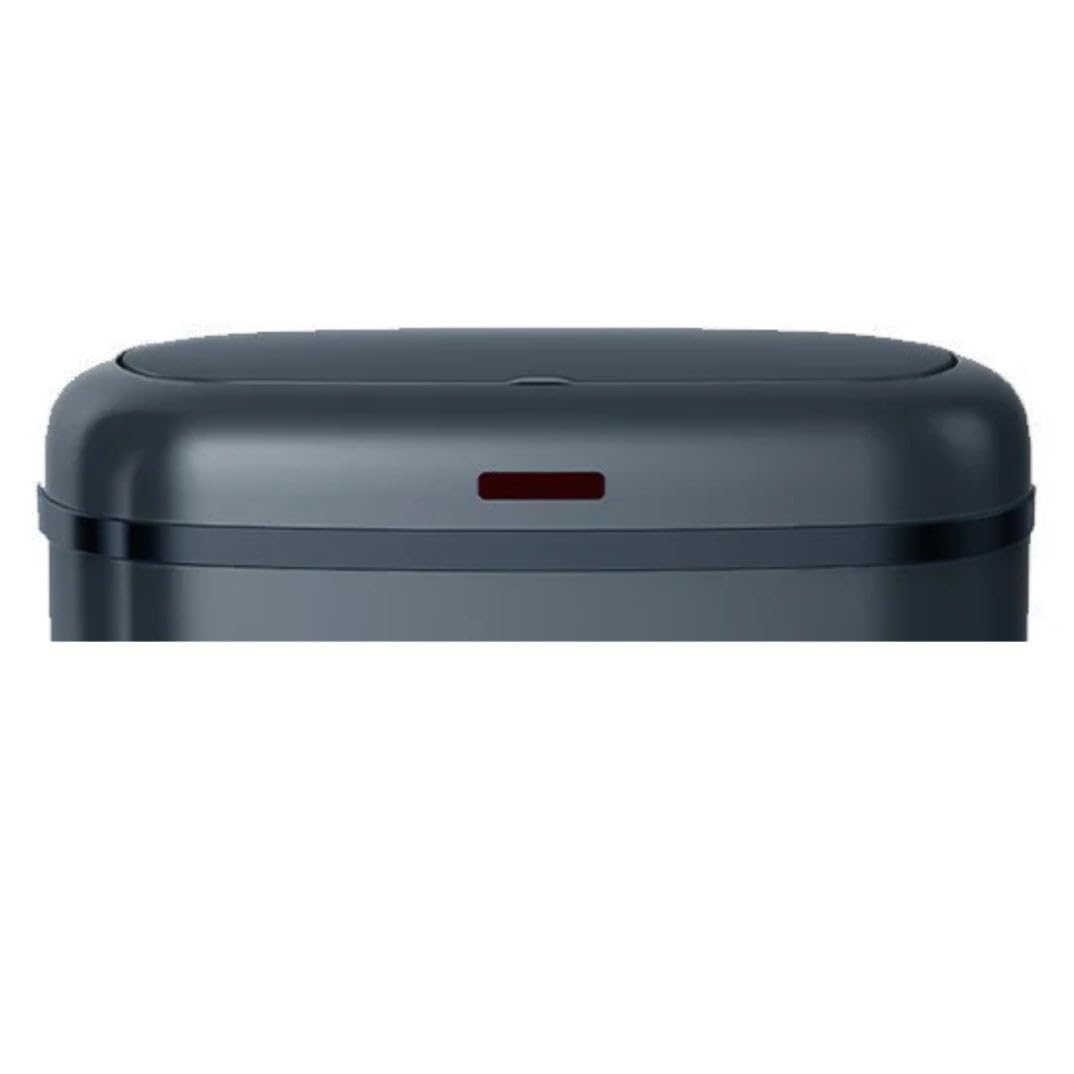 KITCHEN MOVE Couvercle de Poubelle cuisine automatique 58L LOGAN en acier INOX Gris Mat