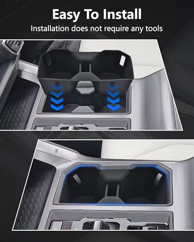 Image of Cup Holder Inserts for Toyota RAV4 2026 Accessorie (LE /SE /XLE /Woodland /XSE) | Non-Slip Silicone Center Console Protector Organizer to Prevent Spills & Scratches, Easy to Clean