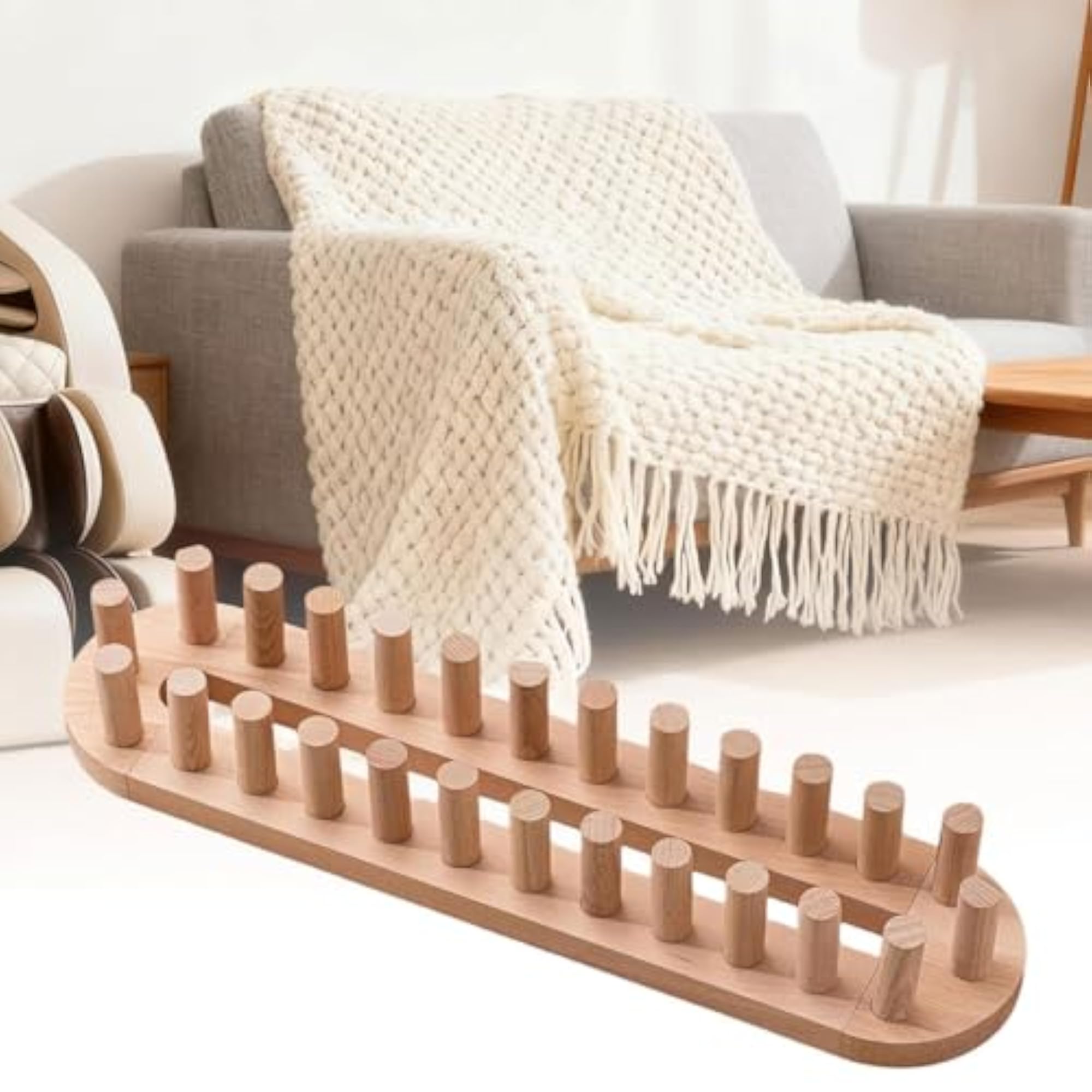 Wooden Knitting Durability Sturdy Easy to Use DIY Crafting