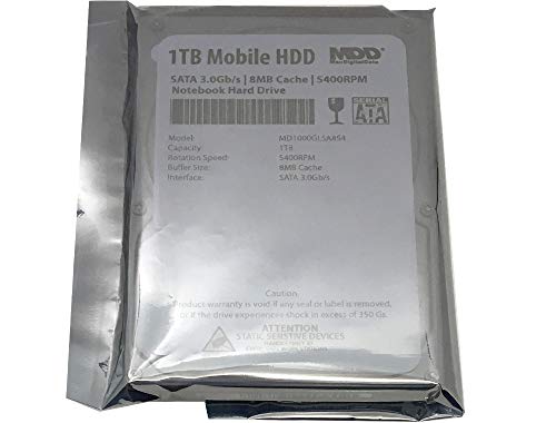 Image of MaxDigitalData 1TB 5400RPM 8MB Cache (9.5mm) SATA 3.0Gb /s 2.5inch Mobile HDD /Notebook Hard Drive