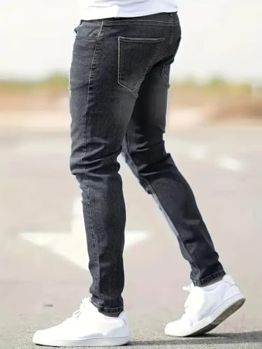 Thatrich Jeans for Men Casual Stretchy Jeans Slim Fit Denim Pants Fashion 2025 Streetwear Skinny Washed Flex Jean Trousers3