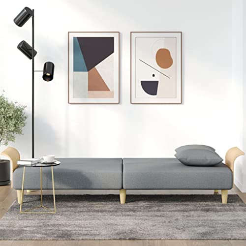 Sofá cama de 3 plazas gris claro para transformar tu salón en habitación de invitados 4