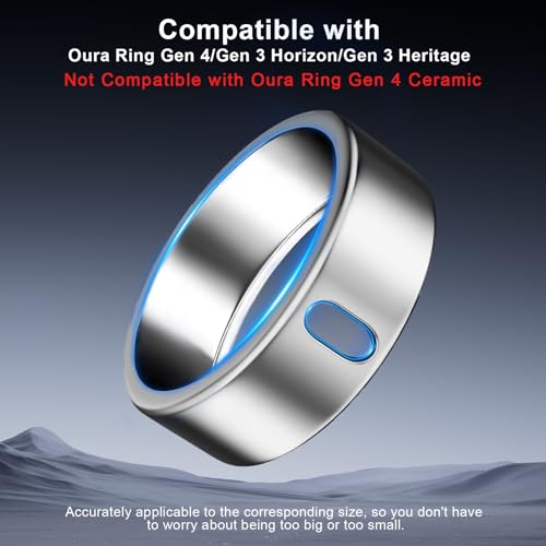 Protège Oura Ring Gen 4 contre les rayures avec coque de charge taille 8