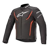 Alpinestars Chaqueta moto T-jaws V3 Waterproof Jacket Black Red Fluo, BLACK/RED/FLUO, XXL (32010201030)