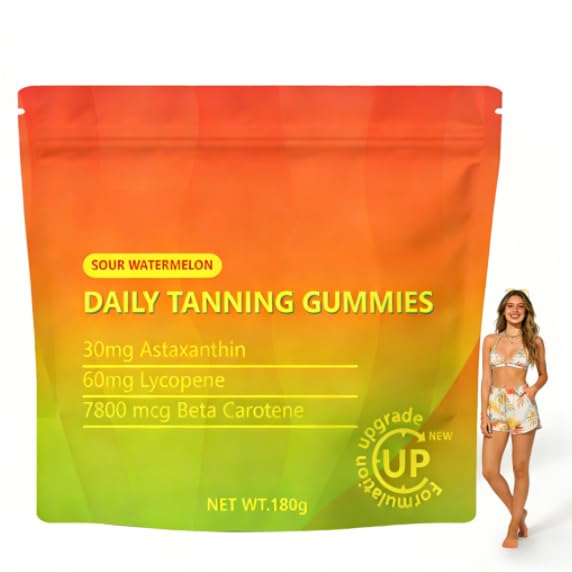 1 pezzo - Non OGM - Abbronzatura unisex - Migliora le attività quotidiane | Idratante per la pelle, senza zucchero, senza coloranti artificiali, senza glutine, senza soia, formula detergente al collage
