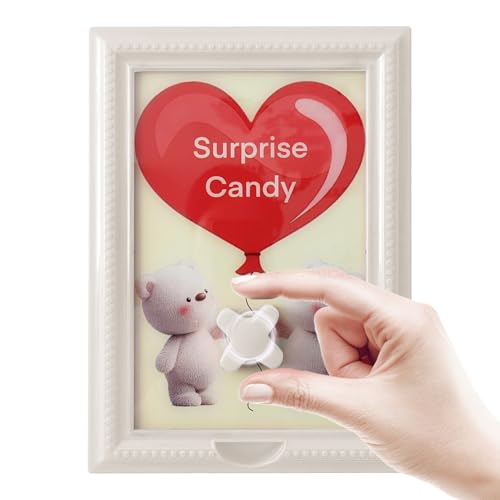 キャンディ ディスペンサー 写真立て,クリスマス ガムボール マシン - アニマル キャンディ ディスペンサー 写真立て,ナッツ デザート チョコレート ホリデー 誕生日 パーティー テーブル リビングルーム ベッドルーム キッチン 用