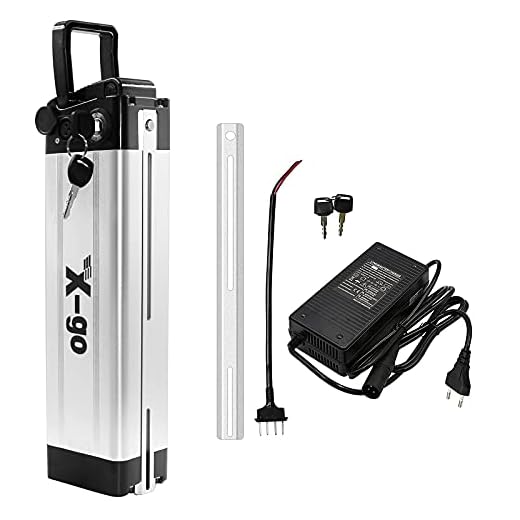 X-go Batería Eléctrica para Bicicleta, Batería De Bicicletas Eléctrica Silver Fish (36V10A350W)