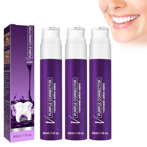 Dyceittdia 3PCS Dentifricio, Dentifricio Viola, v34 Dentifricio viola, Rimuove le Macchie, Pulire e Illuminare i Denti, Alito Fresco,3PCS*50ml, toothpastes1