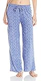 Intimo Women's Zebra Print Microfleece Pajama Pant, Purple, Small