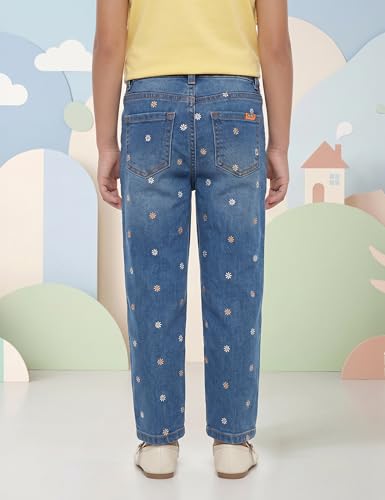 Image of Amazon Brand - Symbol Girls Cotton Rich Stretchable Jogger Jeans | Elasticated Waistband | Jeggings | Age 2-12 Years