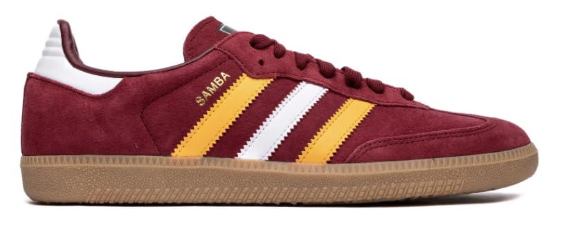 adidas Originals Superstar AF5666, Baskets pour homme, Bordeaux collégial/jaune ras/gomme, 9